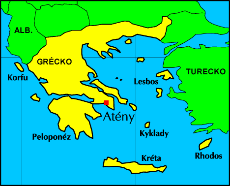 Grécko mapa - 0
