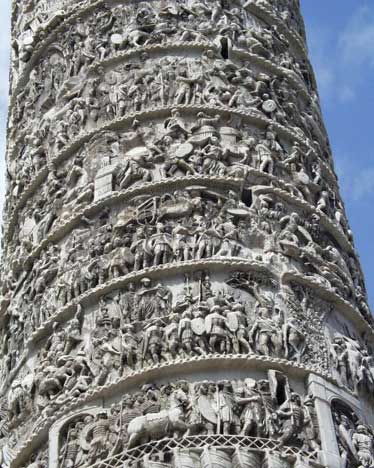 Taliansko - Rím - Detail stĺpa Marka Aurélia - 7