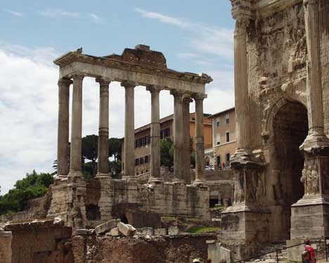 Taliansko - Rím - Forum Romanum, Saturnov chrám - 13