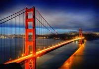 Západné pobrežie USA a relax v Kostarike - San Francisco - Večerný Golden Gate Bridge - 2