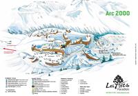 Mapa strediska Arc 2000 - Lyžovačky v Alpách  www.hitka.sk